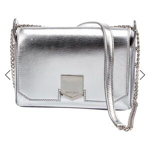 Jimmy Choo Metallic Silver Crossbody Bag